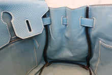 Load image into Gallery viewer, HERMES BIRKIN 30 Togo leather Blue jean □M Engraving Hand bag 700020074
