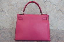 将图片加载到图库查看器，HERMES KELLY 28 Chevre myzore goatskim Fuschia pink □I刻印 Shoulder bag 800040160
