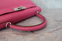 将图片加载到图库查看器，HERMES KELLY 28 Chevre myzore goatskim Fuschia pink □I刻印 Shoulder bag 800040160
