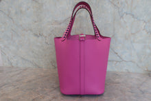 画像をギャラリービューアに読み込む, HERMES／エルメス ピコタンロックMMトレサージュ ヴォーエプソン マグノリア/ブルーサフィール/クレ D刻印 ハンドバッグ 800030153
