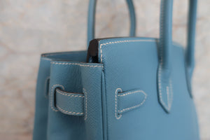HERMES／エルメス バーキン30 ヴォーエプソン ブルージーン □K刻印 ハンドバッグ 700080027