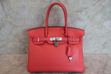 Load image into Gallery viewer, HERMES BIRKIN 30 Clemence leather Bougainvillier □N Engraving Hand bag 700090063
