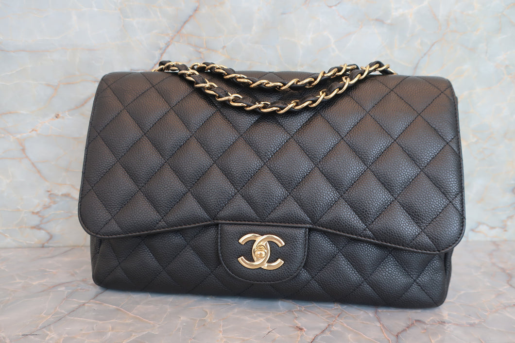 CHANEL/シャネル 中マトラッセシングルフラップチェーンショルダーバッグ キャビアスキン ブラック/ゴールド金具 ショルダーバッグ 700080022
