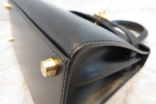 Load image into Gallery viewer, HERMES  Mini KELLY 20 Box carf leather Black □B Engraving Hand bag 700050266
