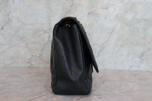 CHANEL/シャネル 中マトラッセシングルフラップチェーンショルダーバッグ キャビアスキン ブラック/ゴールド金具 ショルダーバッグ 700080022