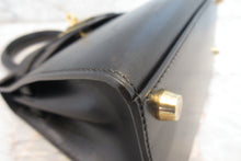 Load image into Gallery viewer, HERMES  Mini KELLY 20 Box carf leather Black □B Engraving Hand bag 700050266

