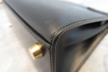 Load image into Gallery viewer, HERMES  Mini KELLY 20 Box carf leather Black □B Engraving Hand bag 700050266
