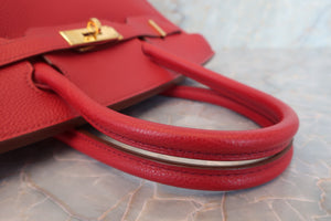 HERMES BIRKIN 30 Togo leather Rouge garance □L刻印 Hand bag 600080085