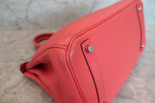 Load image into Gallery viewer, HERMES BIRKIN 30 Clemence leather Bougainvillier □N Engraving Hand bag 700090063
