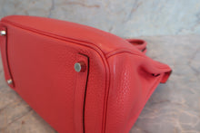 Load image into Gallery viewer, HERMES BIRKIN 30 Clemence leather Bougainvillier □N Engraving Hand bag 700090063
