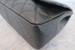 CHANEL/シャネル 中マトラッセシングルフラップチェーンショルダーバッグ キャビアスキン ブラック/ゴールド金具 ショルダーバッグ 700080022