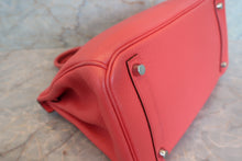 Load image into Gallery viewer, HERMES BIRKIN 30 Clemence leather Bougainvillier □N Engraving Hand bag 700090063
