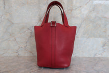 將圖片載入圖庫檢視器 HERMES／エルメス ピコタンロックＰＭ トリヨンクレマンス ルージュガランス □R刻印 ハンドバッグ 700050172

