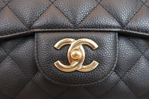 CHANEL/シャネル 中マトラッセシングルフラップチェーンショルダーバッグ キャビアスキン ブラック/ゴールド金具 ショルダーバッグ 700080022