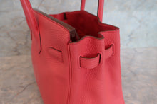 Load image into Gallery viewer, HERMES BIRKIN 30 Clemence leather Bougainvillier □N Engraving Hand bag 700090063
