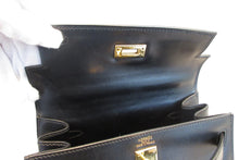 Load image into Gallery viewer, HERMES  Mini KELLY 20 Box carf leather Black □B Engraving Hand bag 700050266
