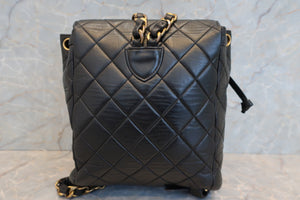 CHANEL/シャネル マトラッセチェーンリュック ラムスキン ブラック/ゴールド金具 リュック600120066