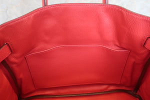 HERMES BIRKIN 30 Clemence leather Bougainvillier □N Engraving Hand bag 700090063