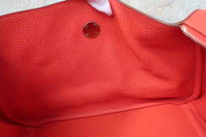 HERMES LINDY 34 Clemence leather Rose jaipur □R Engraving Shoulder bag 700100108