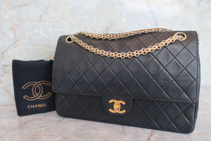 CHANEL/シャネル マトラッセWフラップチェーンショルダーバッグ ラムスキン ブラック/ゴールド金具 ショルダーバッグ 600090174