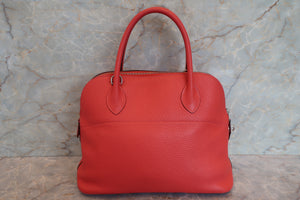 HERMES／エルメス ボリード31 トリヨンクレマンス ルージュピヴォワンヌ T刻印 ショルダーバッグ 700090105