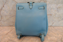 Load image into Gallery viewer, HERMES KELLY ADO PM Clemence leather Blue jean □C Engraving Back pack 700050286
