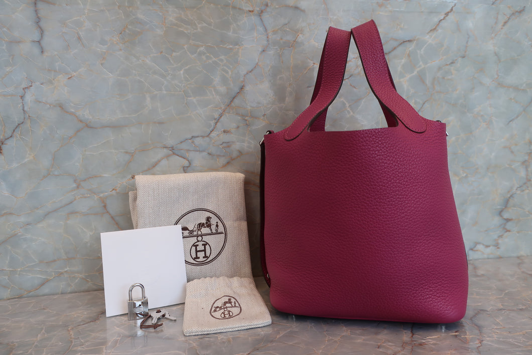 HERMES／エルメス ピコタンロックＰＭ トリヨンクレマンス トスカ □P刻印 ハンドバッグ 700080046