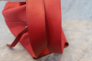 HERMES／エルメス ピコタンロックGM トリヨンクレマンス ルージュカザック □Q刻印 ハンドバッグ 700020054