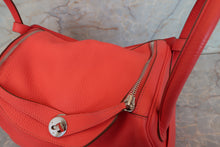Load image into Gallery viewer, HERMES LINDY 30 Clemence leather Rose jaipur R Engraving Shoulder bag 700110162
