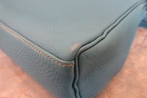 HERMES KELLY ADO PM Clemence leather Blue jean □C Engraving Back pack 700050286