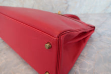 将图片加载到图库查看器，HERMES KELLY 32 Graine Couchevel leather Rouge vif 〇U刻印 Shoulder bag 600080096
