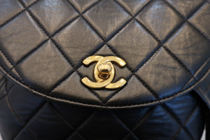 CHANEL/シャネル マトラッセチェーンリュック ラムスキン ブラック/ゴールド金具 リュック600120066