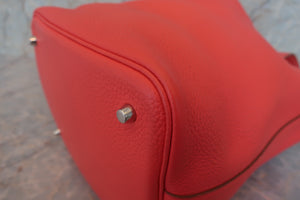 HERMES PICOTIN LOCK MM Clemence leather Rose jaipur □R Engraving Hand bag 700050158
