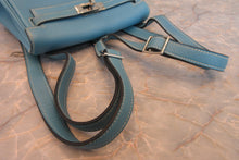 Load image into Gallery viewer, HERMES KELLY ADO PM Clemence leather Blue jean □C Engraving Back pack 700050286
