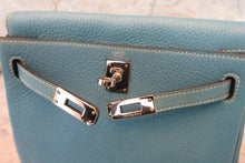 Load image into Gallery viewer, HERMES KELLY ADO PM Clemence leather Blue jean □C Engraving Back pack 700050286
