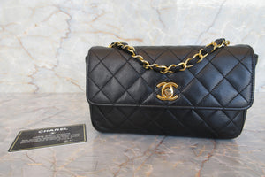 CHANEL/シャネル ミニマトラッセチェーンショルダーバッグ ラムスキン ブラック/ゴールド金具 ショルダーバッグ 700010098