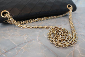 CHANEL Matelasse double flap chain shoulder bag Lambskin Black/Gold hadware Shoulder bag 600090174