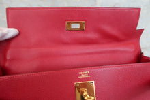 将图片加载到图库查看器，HERMES KELLY 32 Graine Couchevel leather Rouge vif 〇U刻印 Shoulder bag 600080096
