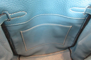 HERMES KELLY ADO PM Clemence leather Blue jean □C Engraving Back pack 700050286