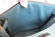 Load image into Gallery viewer, HERMES KELLY ADO PM Clemence leather Blue jean □C Engraving Back pack 700050286
