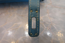 Load image into Gallery viewer, HERMES KELLY ADO PM Clemence leather Blue jean □C Engraving Back pack 700050286
