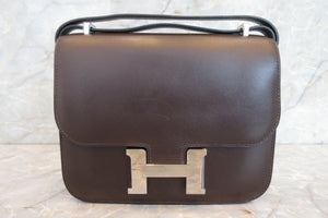HERMES CONSTANCE3 MINI Swift leather Chocolat X刻印 Shoulder bag 700050285