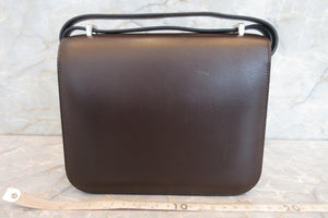HERMES CONSTANCE3 MINI Swift leather Chocolat X刻印 Shoulder bag 700050285