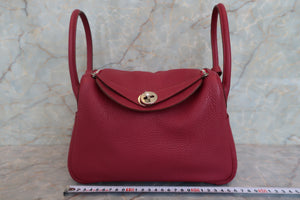 HERMES／エルメス リンディ26 トリヨンクレマンス ルビー □N刻印 ショルダーバッグ 700050156