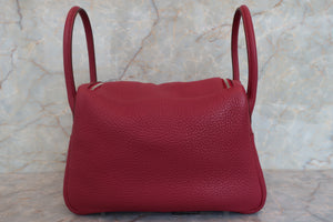 HERMES／エルメス リンディ26 トリヨンクレマンス ルビー □N刻印 ショルダーバッグ 700050156