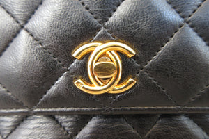 CHANEL/シャネル ミニマトラッセチェーンショルダーバッグ ラムスキン ブラック/ゴールド金具 ショルダーバッグ 700010098