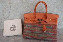 Load image into Gallery viewer, HERMES BIRKIN 35 Vibrato/Box carf leather Orange □H Engraving Hand bag 700110160
