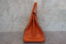 Load image into Gallery viewer, HERMES BIRKIN 35 Vibrato/Box carf leather Orange □H Engraving Hand bag 700110160
