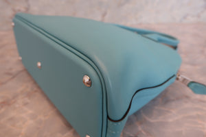 HERMES／エルメス ボリード27 ヴォースイフト ブルーアトール X刻印 ショルダーバッグ 700090107