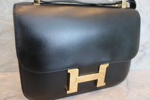 将图片加载到图库查看器，HERMES CONSTANCE 23 Box carf leather Black 〇K刻印 Shoulder bag 600100085
